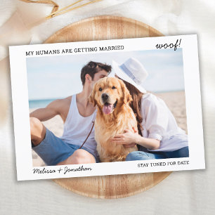 Faire-part Mariage de chiens avec photo de fiançailles pour a