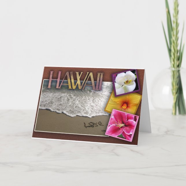 Faire-part Mariage de destination - Hawaï (Devant)
