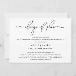 Faire-part Mariage de réduction des modifications des plans S