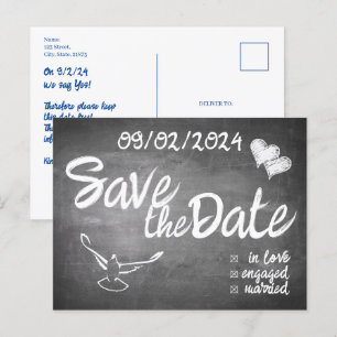 Faire-part Mariage de typographie de tableau noir