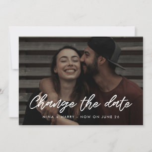 Faire-part Mariage de typographie moderne Modifier la date