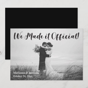 Faire-part Mariage de typographie rustique simple
