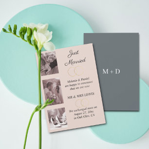 Faire-part Mariage des anneaux minimalistes