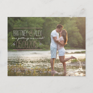 Faire-part Mariage Enregistrer la date Carte postale