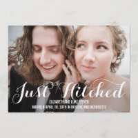 Faire-part Mariage juste haché - Blanc