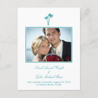 Faire-part Mariage moderne de palmiers