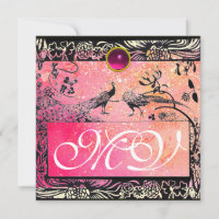 MARIAGE OISEAUX DE L'AMOUR MONOGRAMME noir jaune r