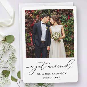 Faire-part Mariage photo minimaliste moderne