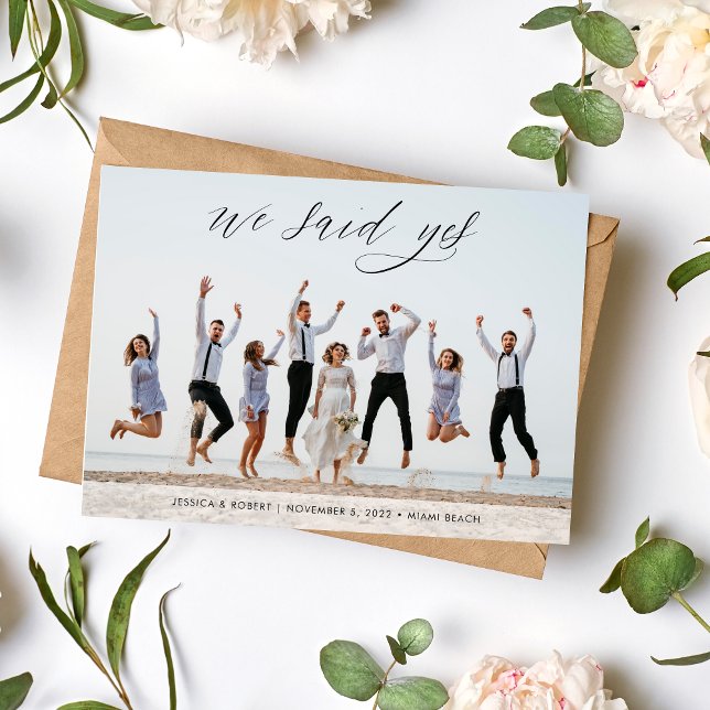 Faire-part Mariage photo minimaliste moderne (Créateur téléchargé)