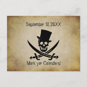 Faire-part Mariage pirate Enregistrer la date Carte postale