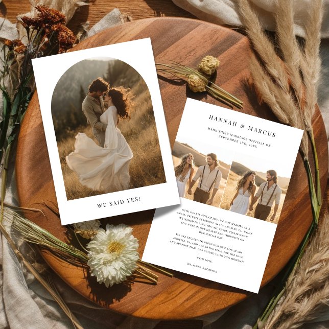 Faire-part Mariage sous une Arche Rustique Photo Nous avons d (Créateur téléchargé)