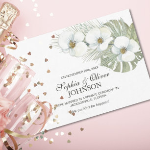 Faire-part Mariage Tropical White Orchid