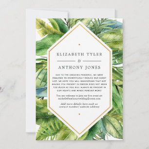 Faire-part Mariage Virtuel d'Été Tropical Liste de Invités Ré
