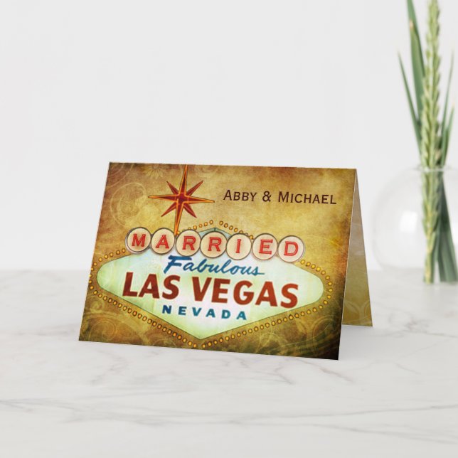 Faire-part Marié à LAS VEGAS fabuleux (Devant)