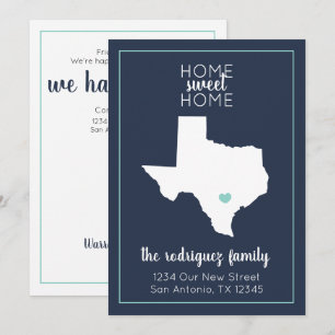 Faire-part Marine & Aqua Home Sweet Home - Texas Moving