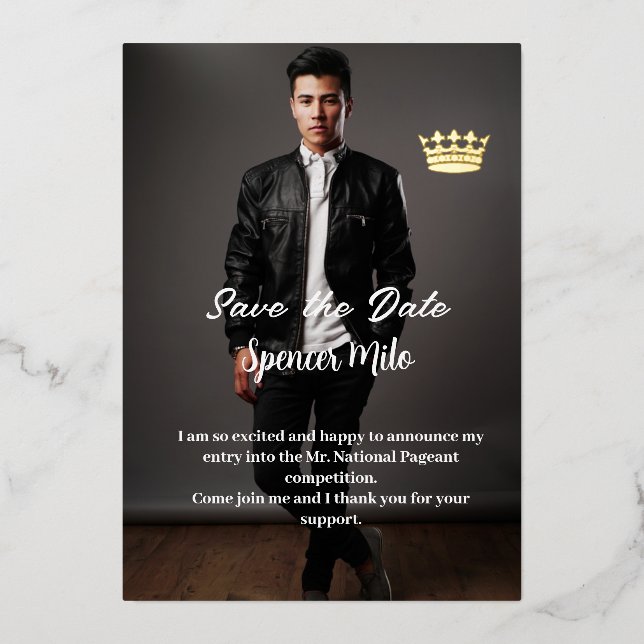 Faire-part masculin (Recto)