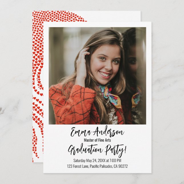 Faire-part Master of Fine Arts Graduation Party (Devant / Derrière)