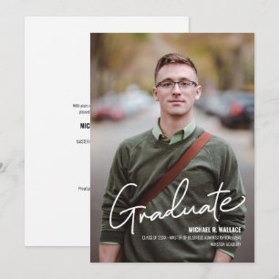 Faire-part MBA Business Graduate Nom photo personnalisé