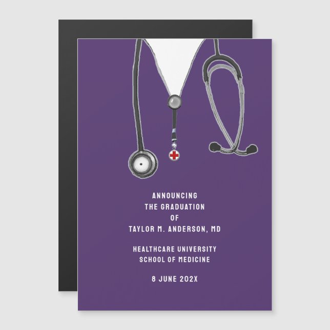 Faire-part Médicale d'études supérieures (Devant / Derrière)