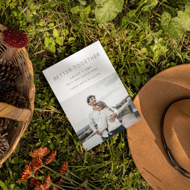 Faire-part Meilleur Ensemble Mariage photo moderne (Créateur téléchargé)