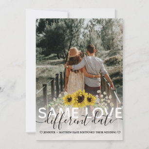 Faire-part Même amour, date différente Photo de mariage tourn