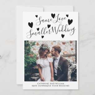 Faire-part Même Amour Petit Mariage Diminuer Coeurs Photo