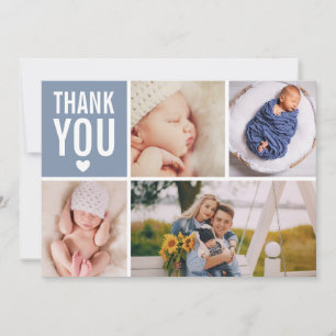 Faire-part Merci moderne Photo College Statistiques Flat Birt