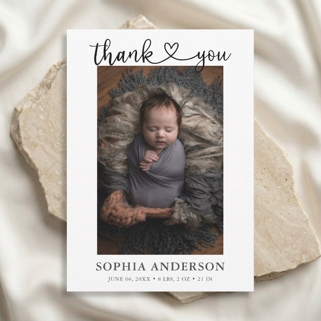 Faire-part Merci - Script photo (Créateur téléchargé)