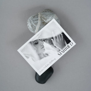 Faire-part Mini marié 2 Script photo QR Code Mariage