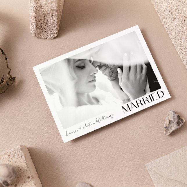 Faire-part Mini marié 3 Script photo QR Code Mariage (We Tied the Knot! Share in Our Joy with Our Wedding Announcement 💍💌 [Customize Here])
