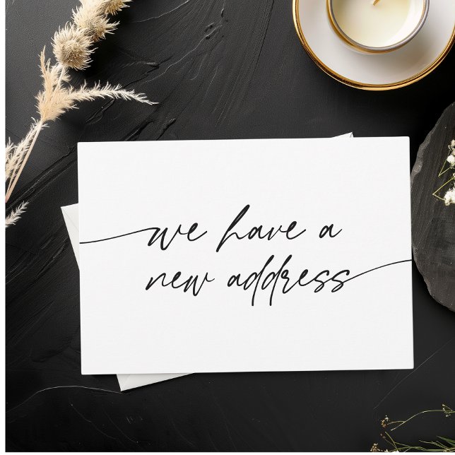 Faire-part Minimal Nous avons un nouveau script élégant d'adr (Créateur téléchargé)