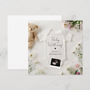 Faire-part minimaliste moderne de grossesse