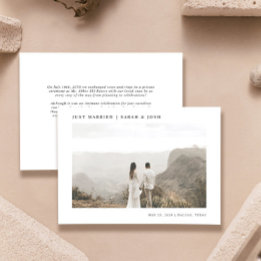 Faire-part Minimaliste moderne, juste marié Mariage photo