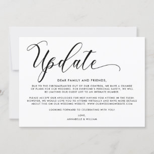 Faire-part Mise à jour de mariage   Mariage plus intime