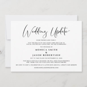 Faire-part Mise à jour des petits Mariages Modification des p