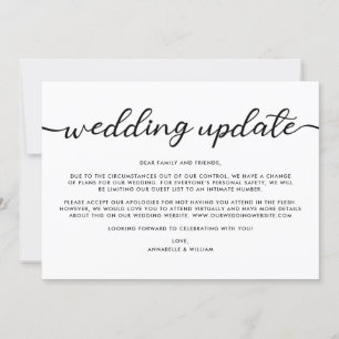 Faire-part Mise à jour mariage   Mariage plus petit