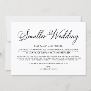 Faire-part Mise à jour mariage   Mariage plus petit