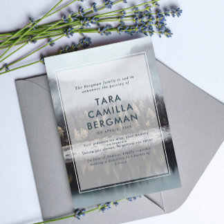 Faire-part Misty Forest Lake Décès