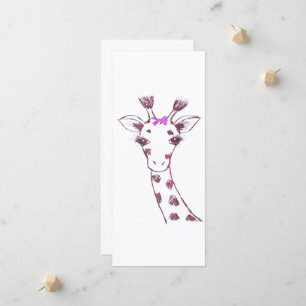 Faire-part Mme Giraffe Cute Sarcastic Design