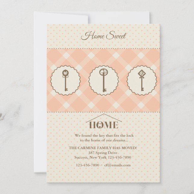 Faire-part mobile à trois clés (Devant)