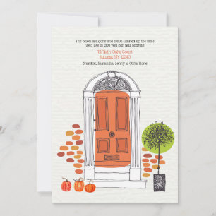 Faire-part mobile d'automne orange de porte