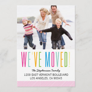 Faire-part mobile de photo colorée et lumineuse