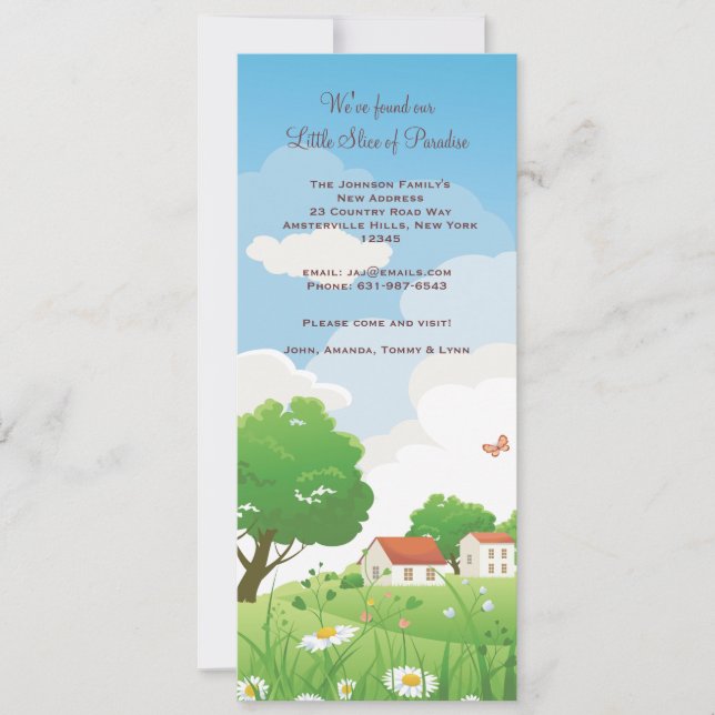 Faire-part mobile de pré d'été (Devant)