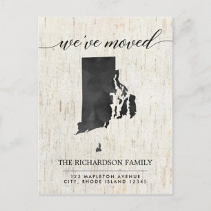 Faire-part mobile, état d'Île de Rhode rustique