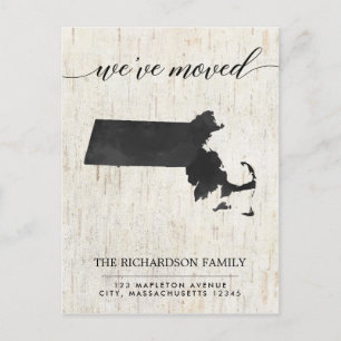 Faire-part mobile, état du Massachusetts rustique