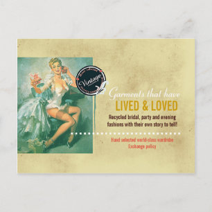 Faire-part Mode nuptiale vintage - Carte postale