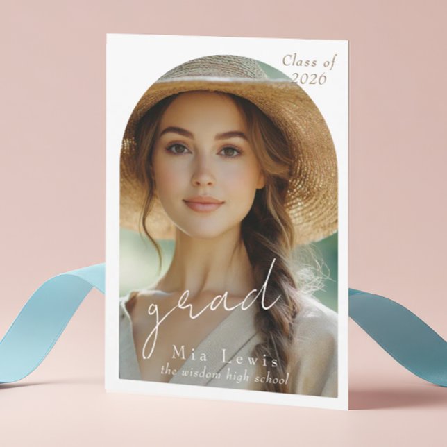 Faire-part Modern Arch Photo Graduation (Créateur téléchargé)