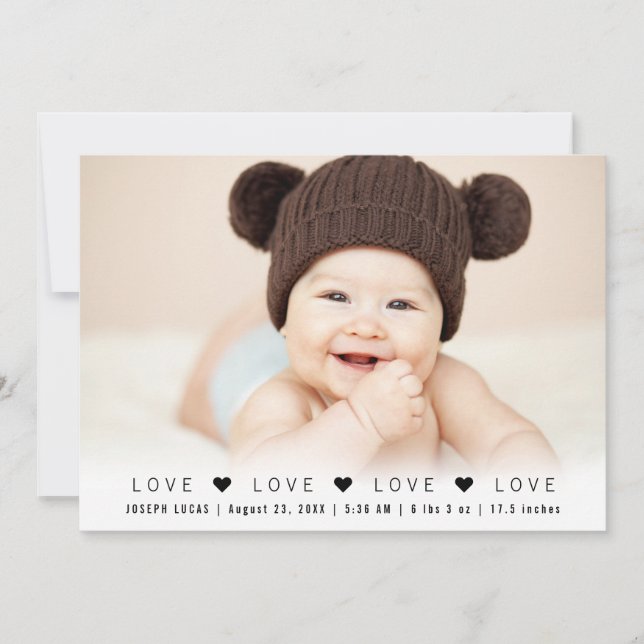 Faire-part Modern Love Photo Collage de photos (Devant)