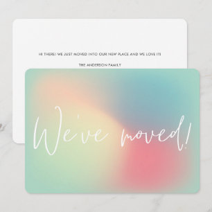 Faire-part Moderne Candy Pastel Gradient Ombre Nouvelle Maiso