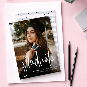 Faire-part moderne de graduation en photo
